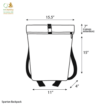 Upcycled Handcrafted Spartan Backpack (SBP0725-006) PS_W