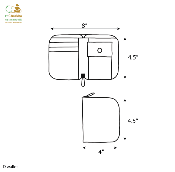 Upcycled Handwoven D Wallet (DW1225-021) PS_W