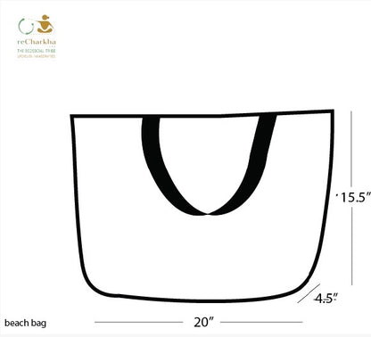 Upcycled Handcrafted Designer Beach Bag (BBD0426-010) PS_W