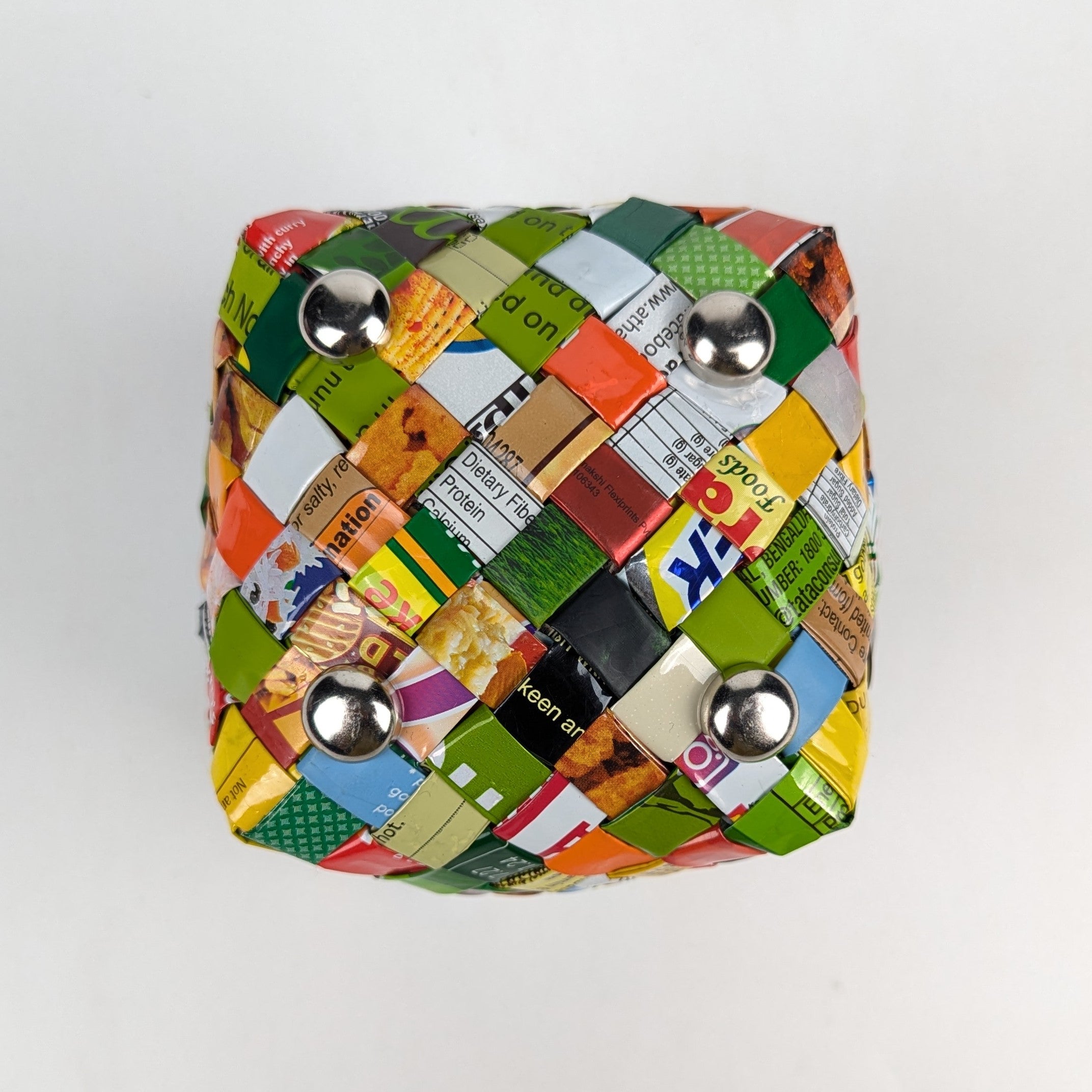 Upcycled Handcrafted Origami Basketry Deco Storage Medium (BDSM0126-007)