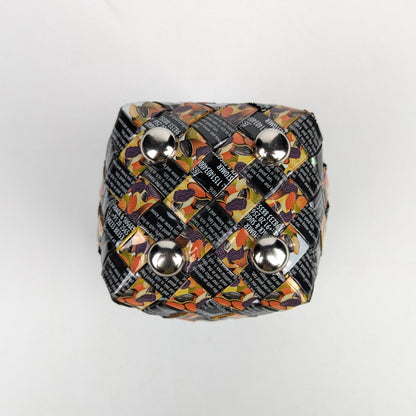 Upcycled Handcrafted Origami Basketry Deco Storage Small (BDSS0126-005)