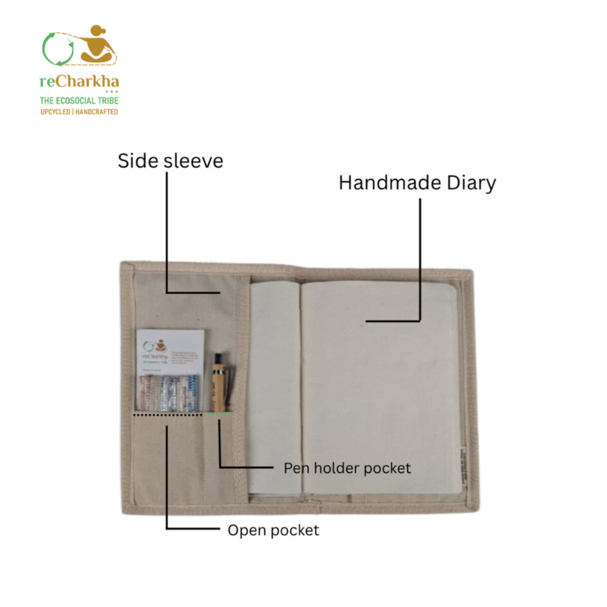 Upcycled Handcrafted Diary/Book Wrap (DBW0626-003) PS_W