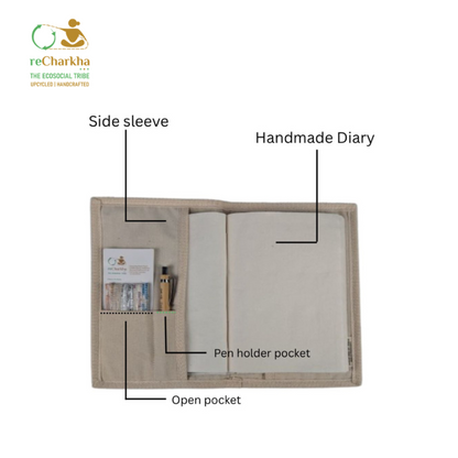 Upcycled Handcrafted Diary/Book Wrap (DBW0626-003) PS_W