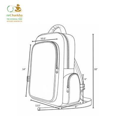 Upcycled Handcrafted Commuter Backpack (CBP0626-003)