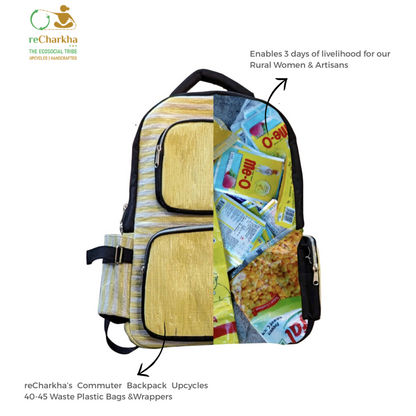 Upcycled Handcrafted Commuter Backpack (CBP0626-004) PS_W