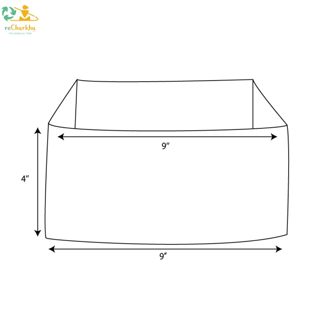 reCharkha Upcycled Handwoven Collapsible Storage Box Small