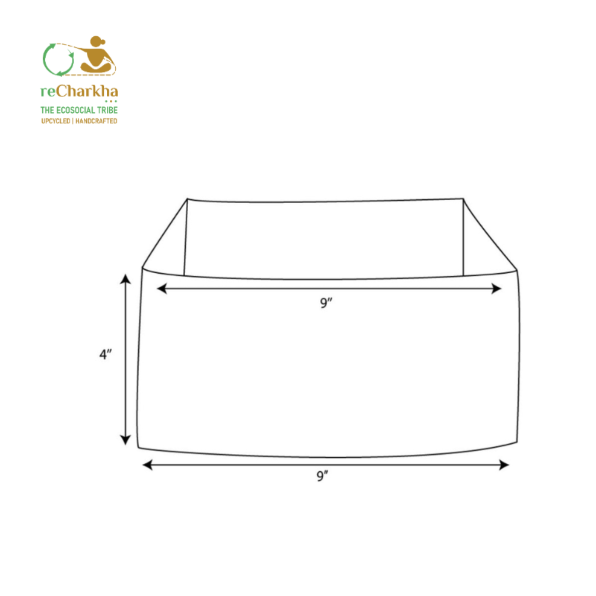 Upcycled Handcrafted Collapsible Storage Basket Small (CSBS0826-001)