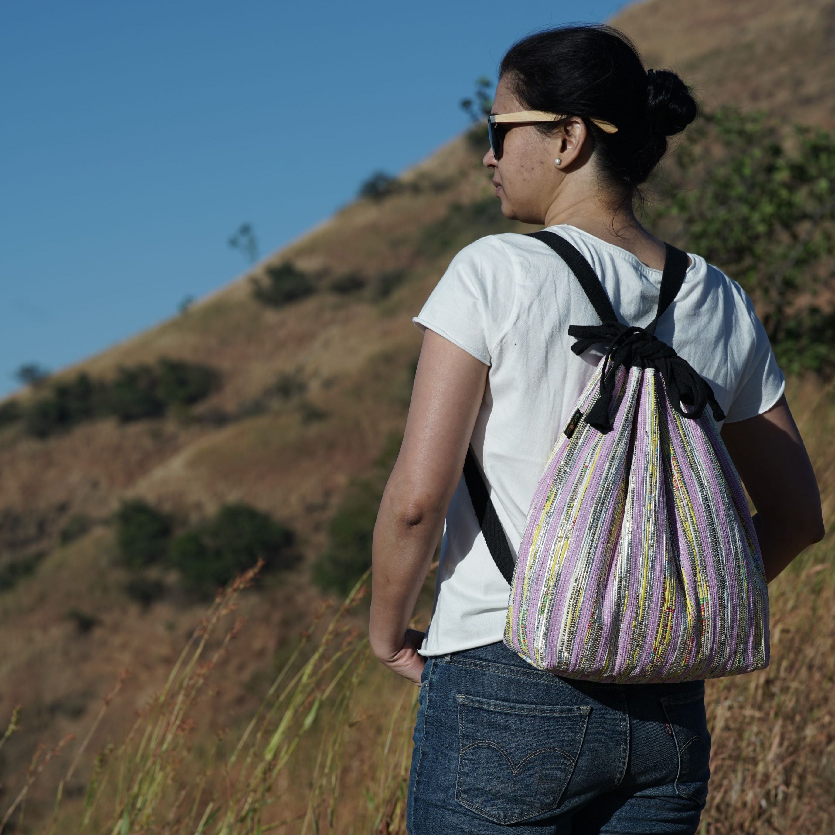 Upcycled Handcrafted Light Backpack (NLBP0525-017) PS_W