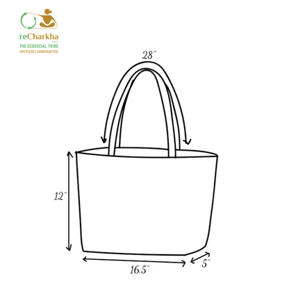 Upcycled Handcrafted Designer Shopper Tote (DST0626-006) PS_W