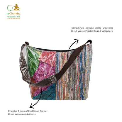 Upcycled Handcrafted Eclipse Jhola Tote (EJ0626-011)