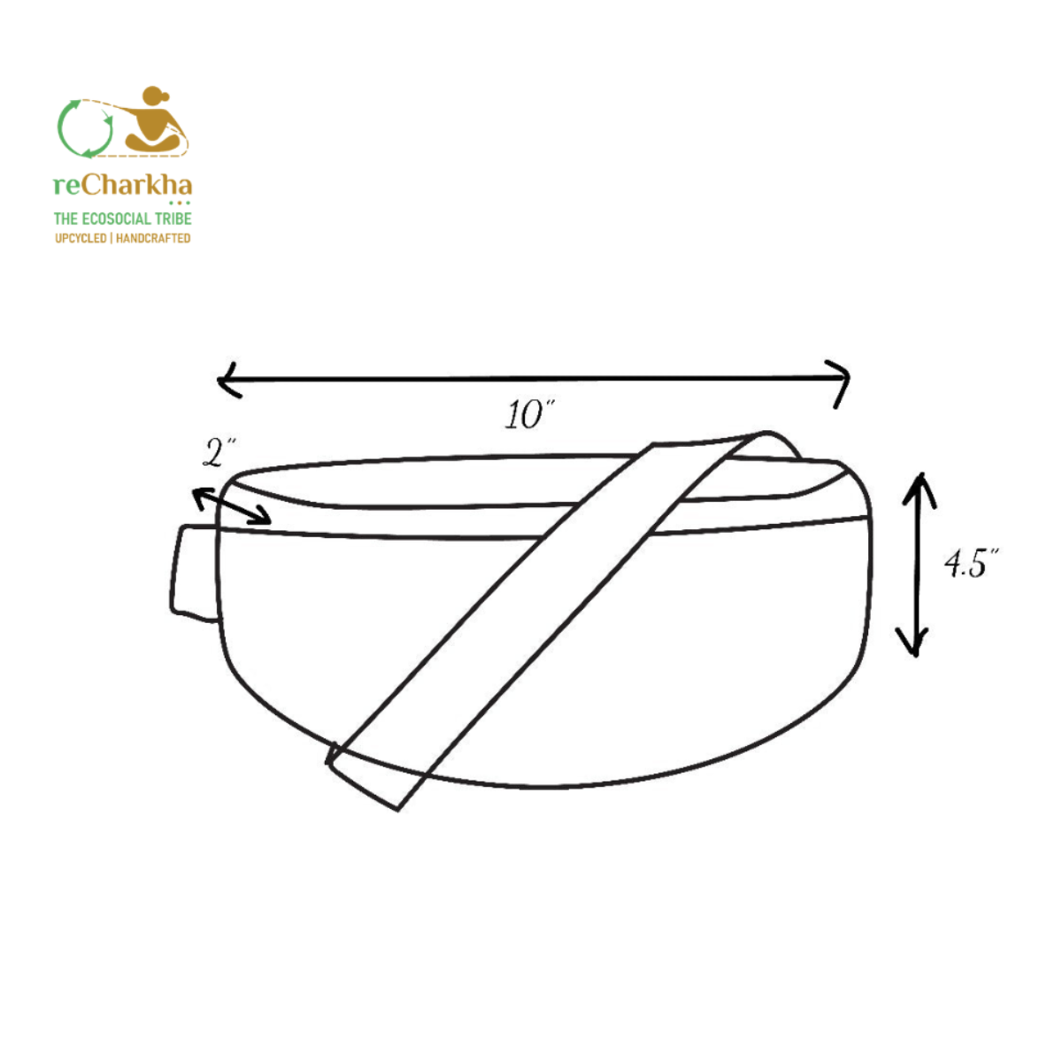 Premium Upcycled Handcrafted Fanny Pack (FP0626-009) PS_W