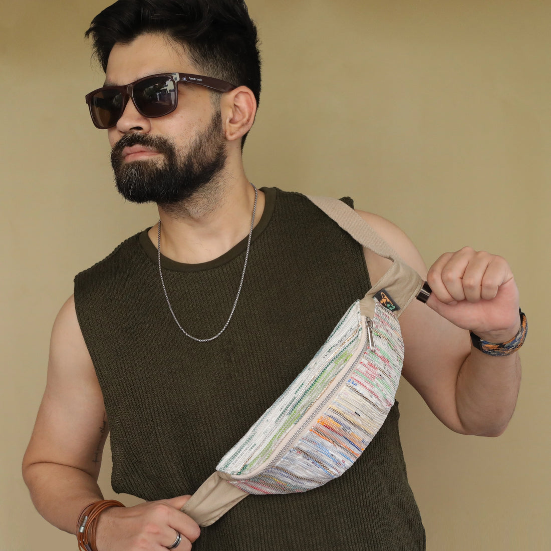 Upcycled Handwoven Fanny Pack (FP0525-012) PS_W
