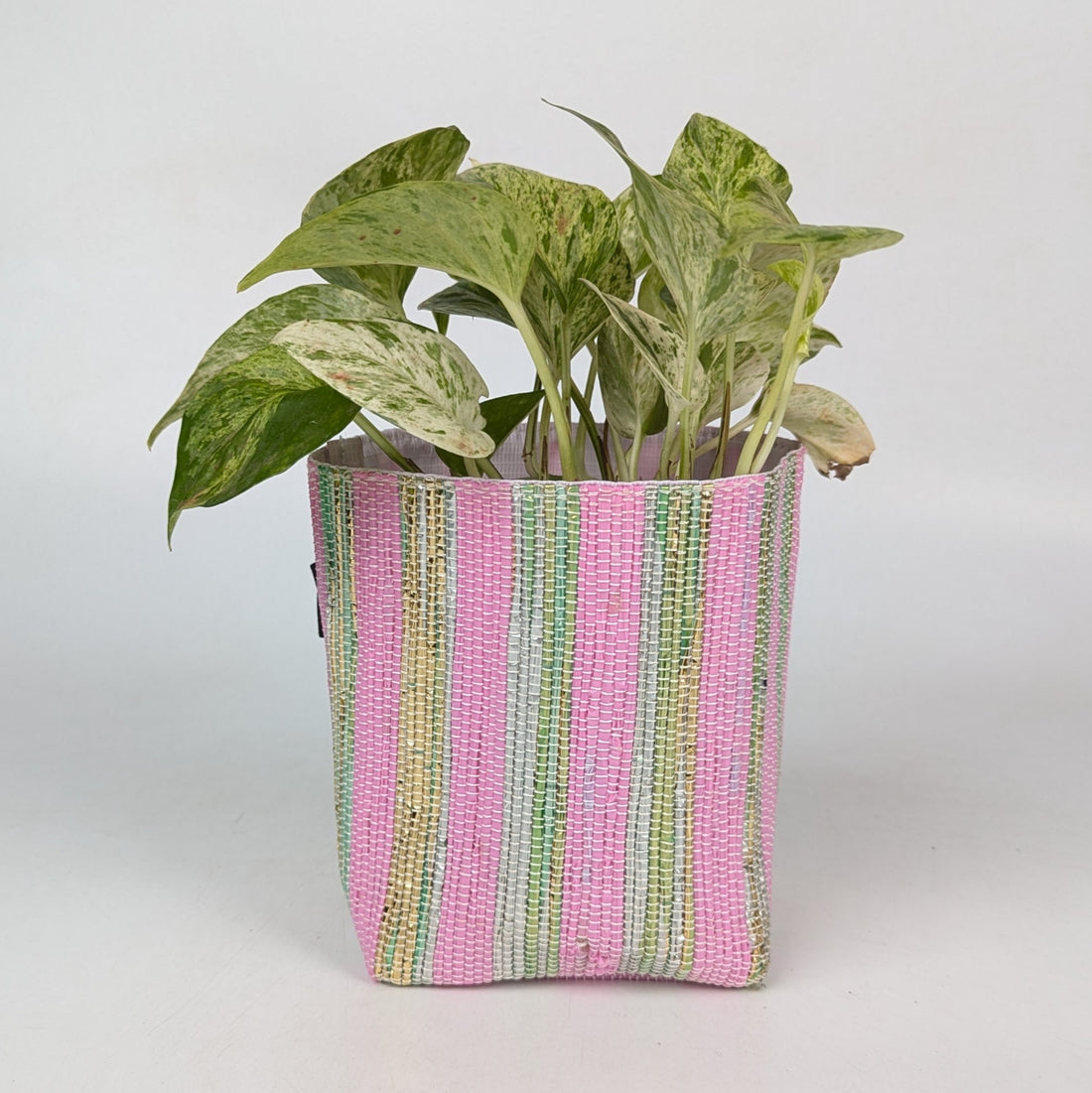 Handwoven Upcycled Small Grow Pot (GPS0925-001) PS_W