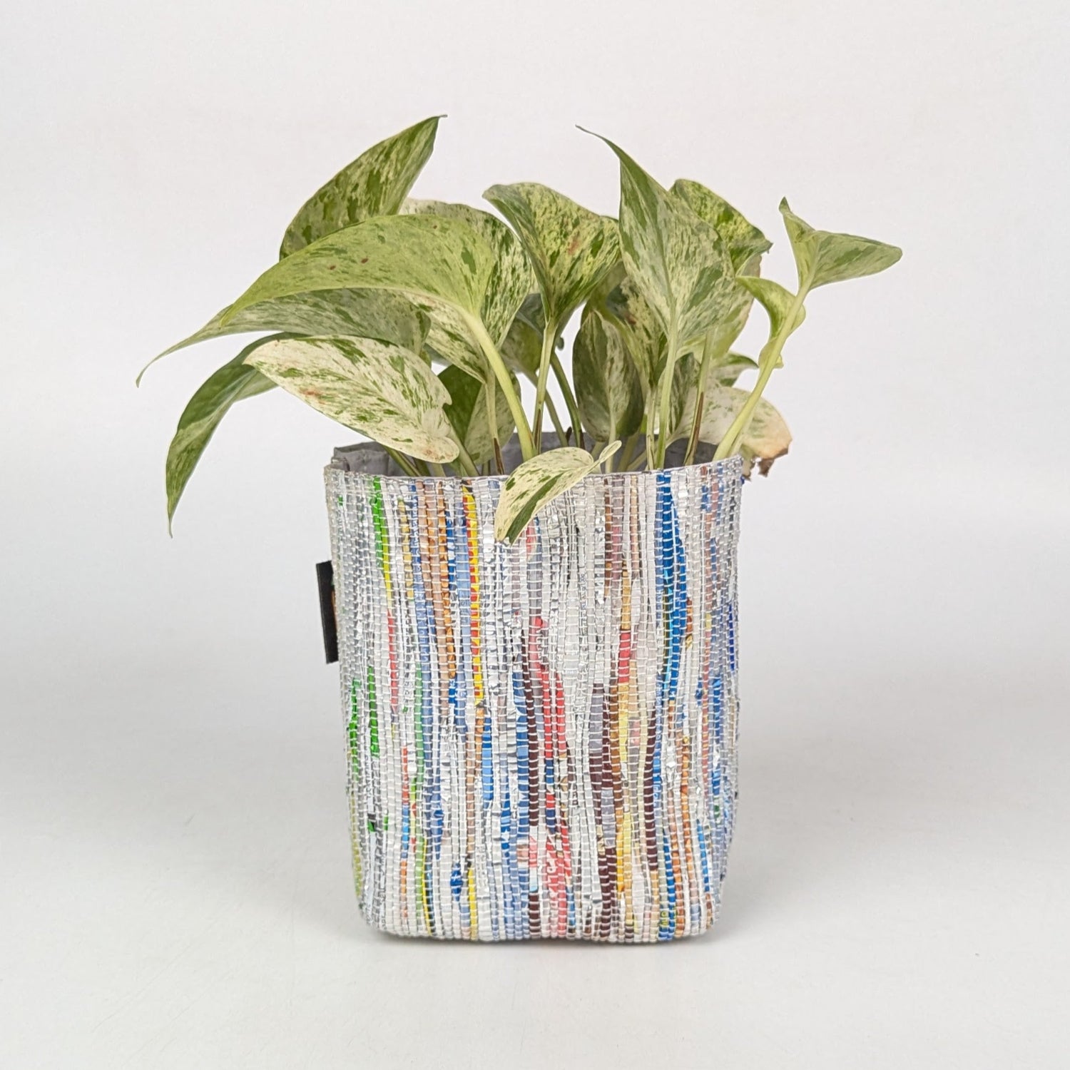 Handwoven Upcycled Small Grow Pot (GPS0925-010) PS_W