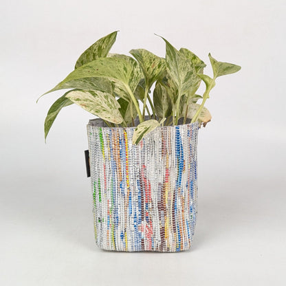 Handwoven Upcycled Small Grow Pot (GPS0925-010) PS_W