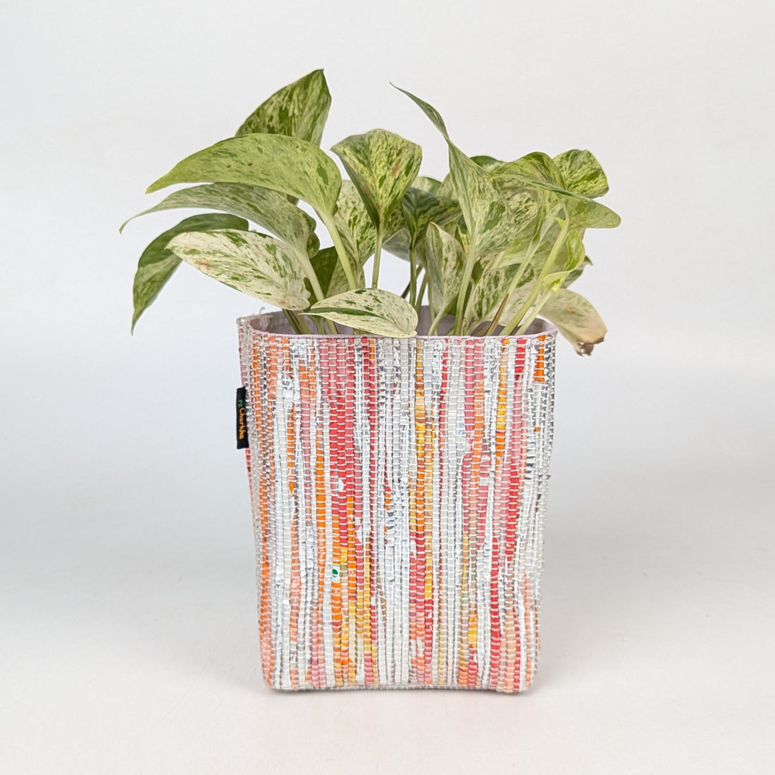 Handwoven Upcycled Small Grow Pot (GPS0925-003) PS_W