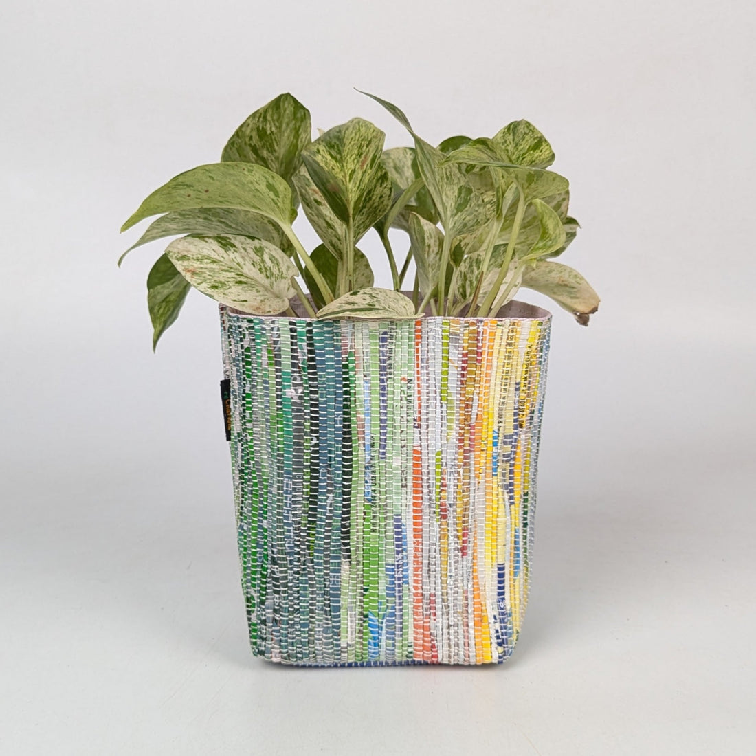 Handwoven Upcycled Small Grow Pot (GPS0925-005) PS_W