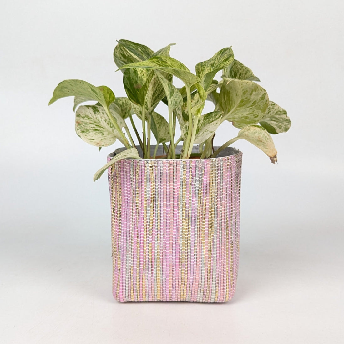 Handwoven Upcycled Small Grow Pot (GPS0925-006) PS_W