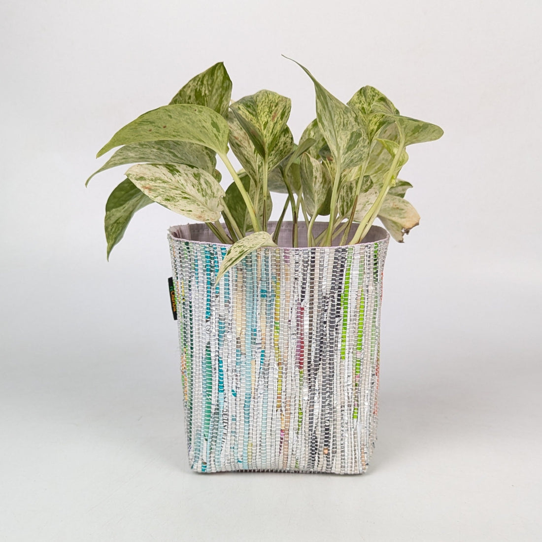Handwoven Upcycled Small Grow Pot (GPS0925-007) PS_W