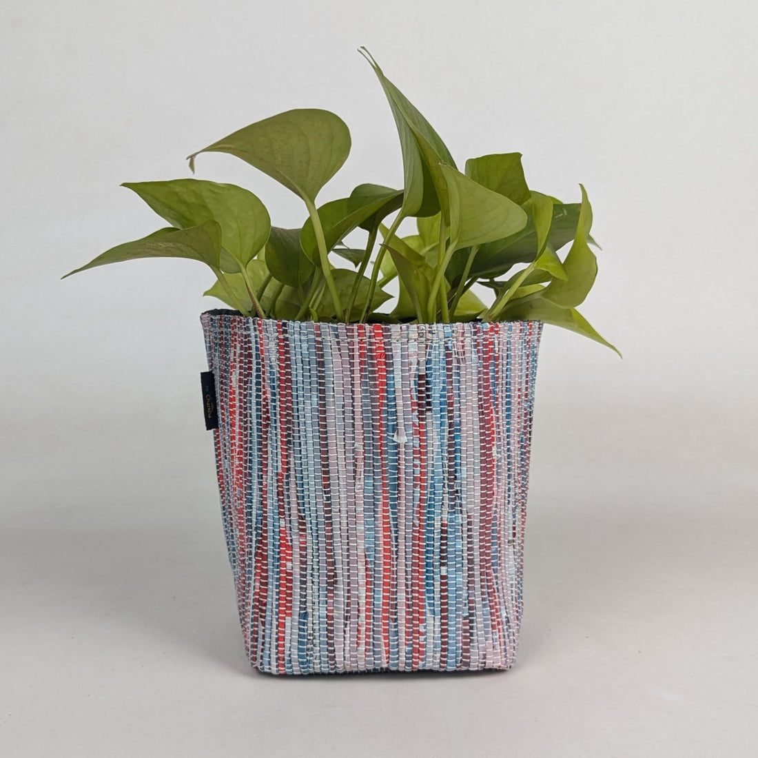 Handwoven Upcycled Small Grow Pot (GPS0226-008) PS_W