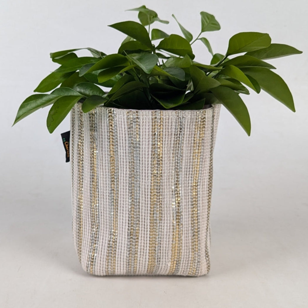 Handwoven Upcycled Small Grow Pot (GPS0325-008) PS_W