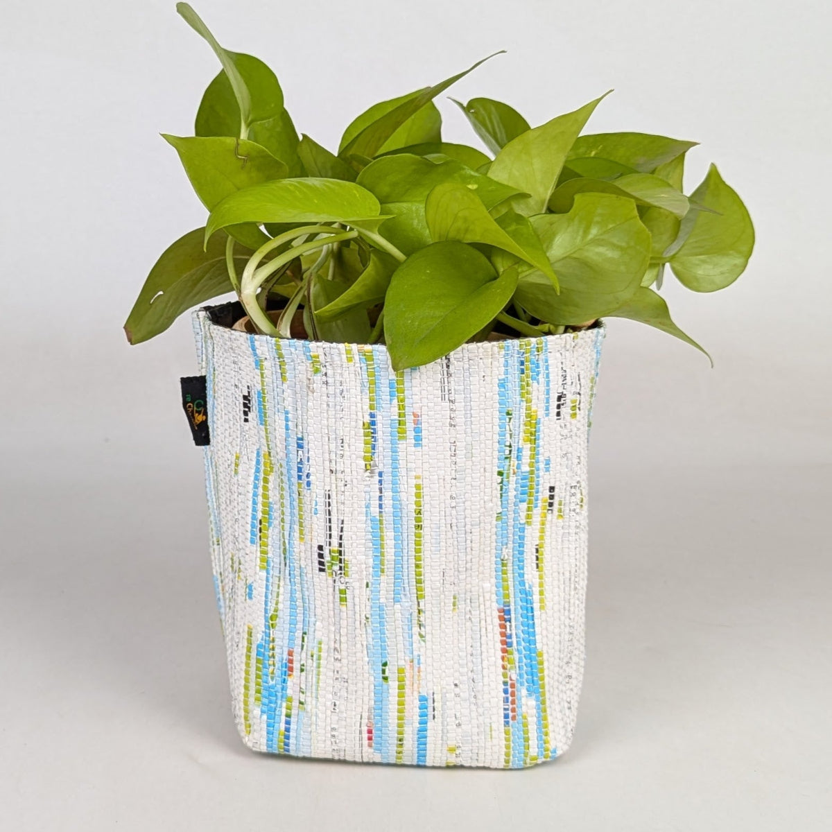 Handwoven Upcycled Small Grow Pot (GPS0426-001) PS_W