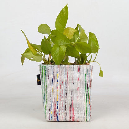 Handwoven Upcycled Small Grow Pot (GPS0526-013) PS_W