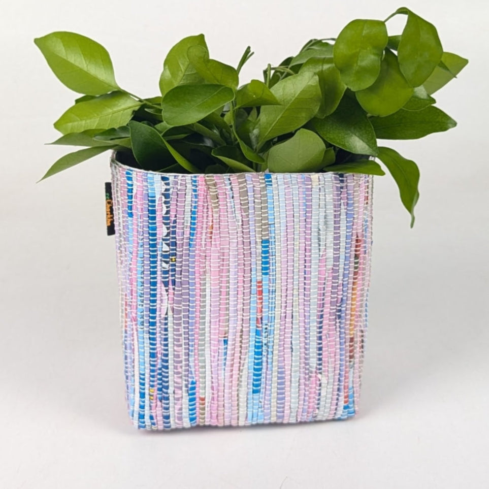 Handwoven Upcycled Small Grow Pot (GPS0625-002) PS_W