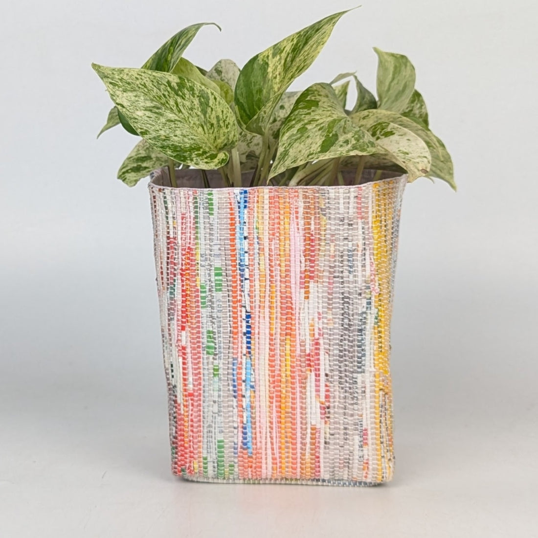 Handwoven Upcycled Small Grow Pot (GPS0725-001) PS_W