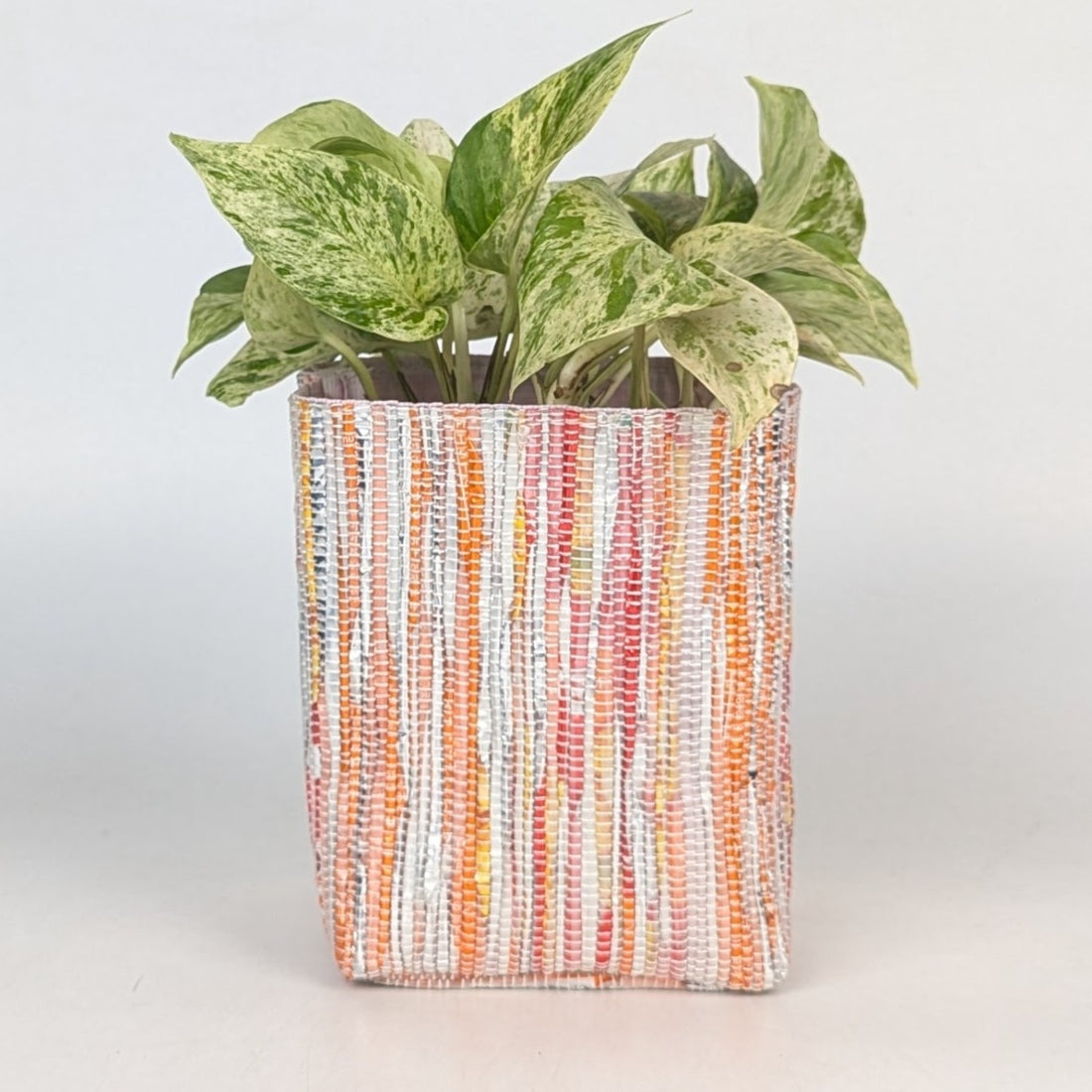Handwoven Upcycled Small Grow Pot (GPS0725-003) PS_W