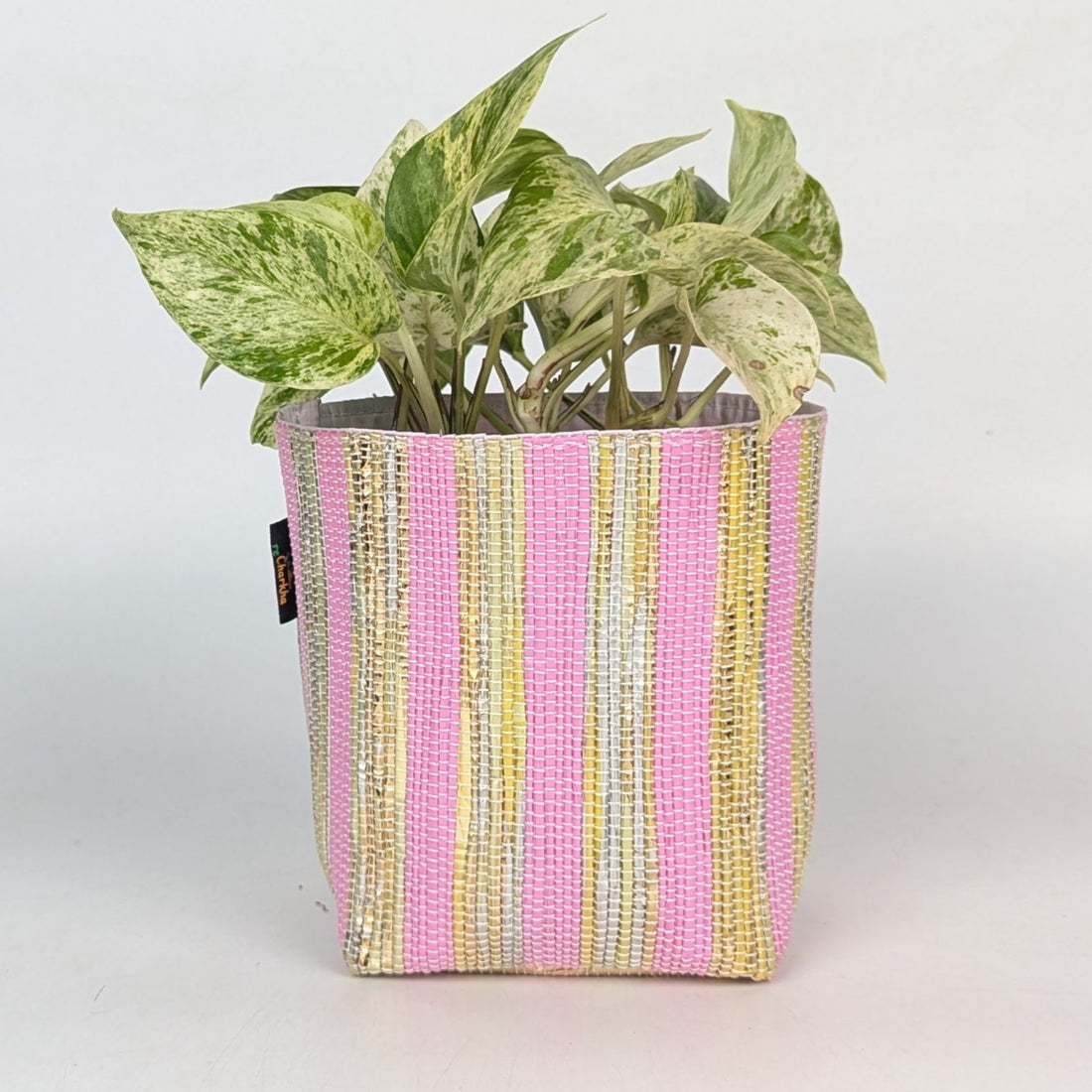 Handwoven Upcycled Small Grow Pot (GPS0725-004) PS_W