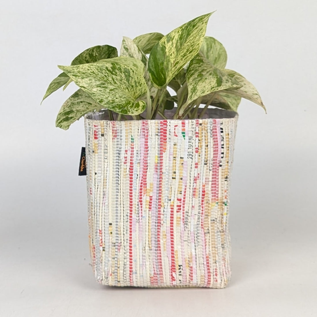 Handwoven Upcycled Small Grow Pot (GPS0725-005) PS_W