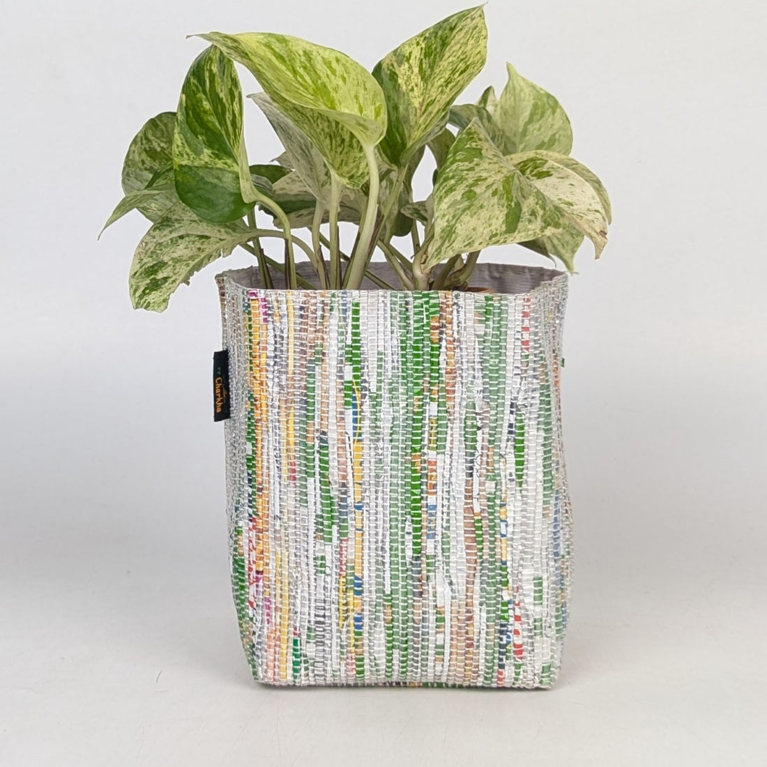 Handwoven Upcycled Small Grow Pot (GPS0725-006) PS_W