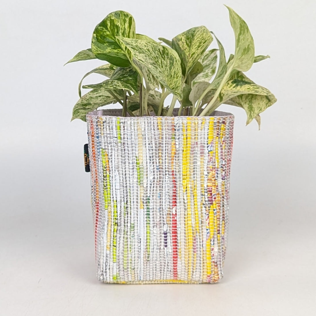 Handwoven Upcycled Small Grow Pot (GPS0725-008) PS_W