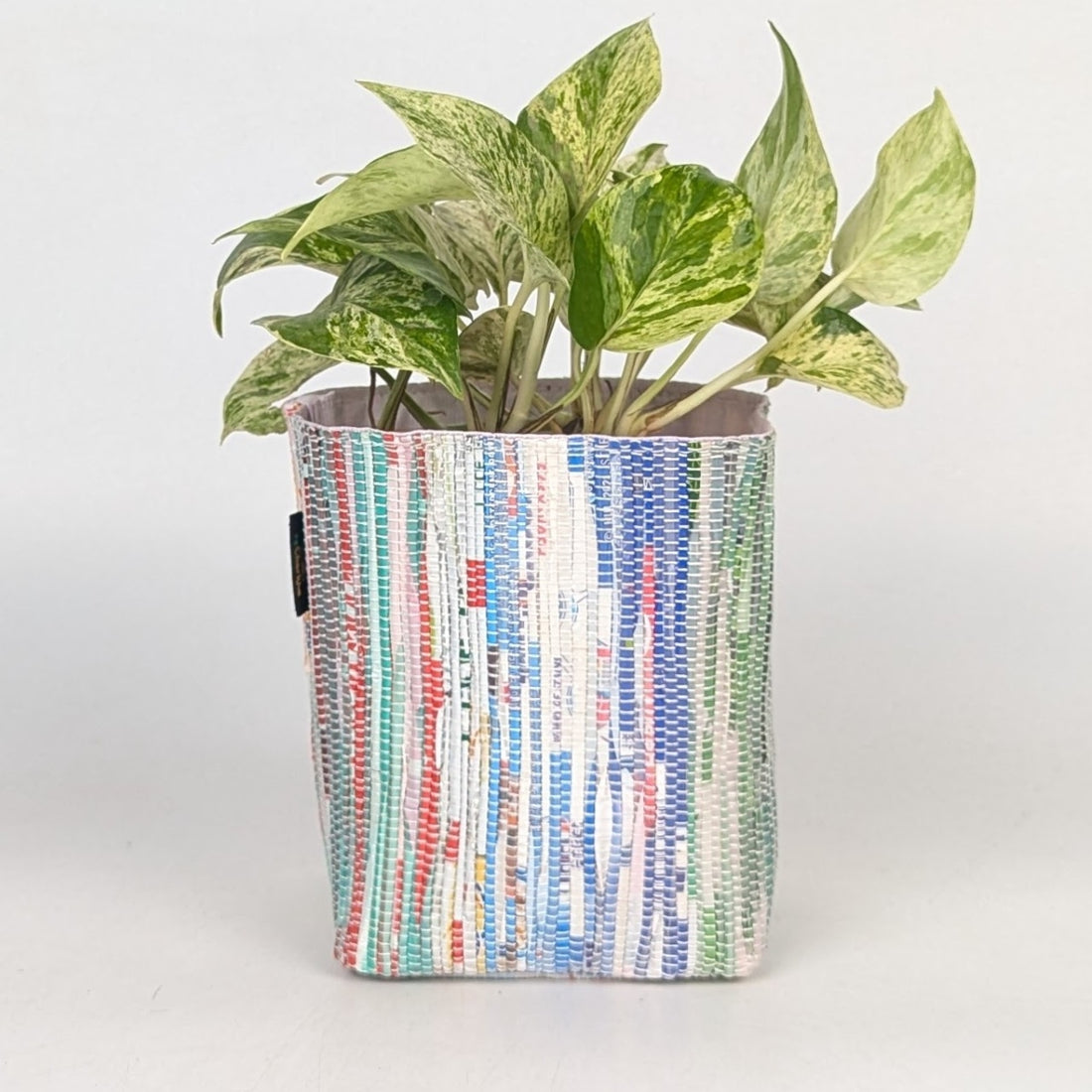 Handwoven Upcycled Small Grow Pot (GPS0725-010) PS_W