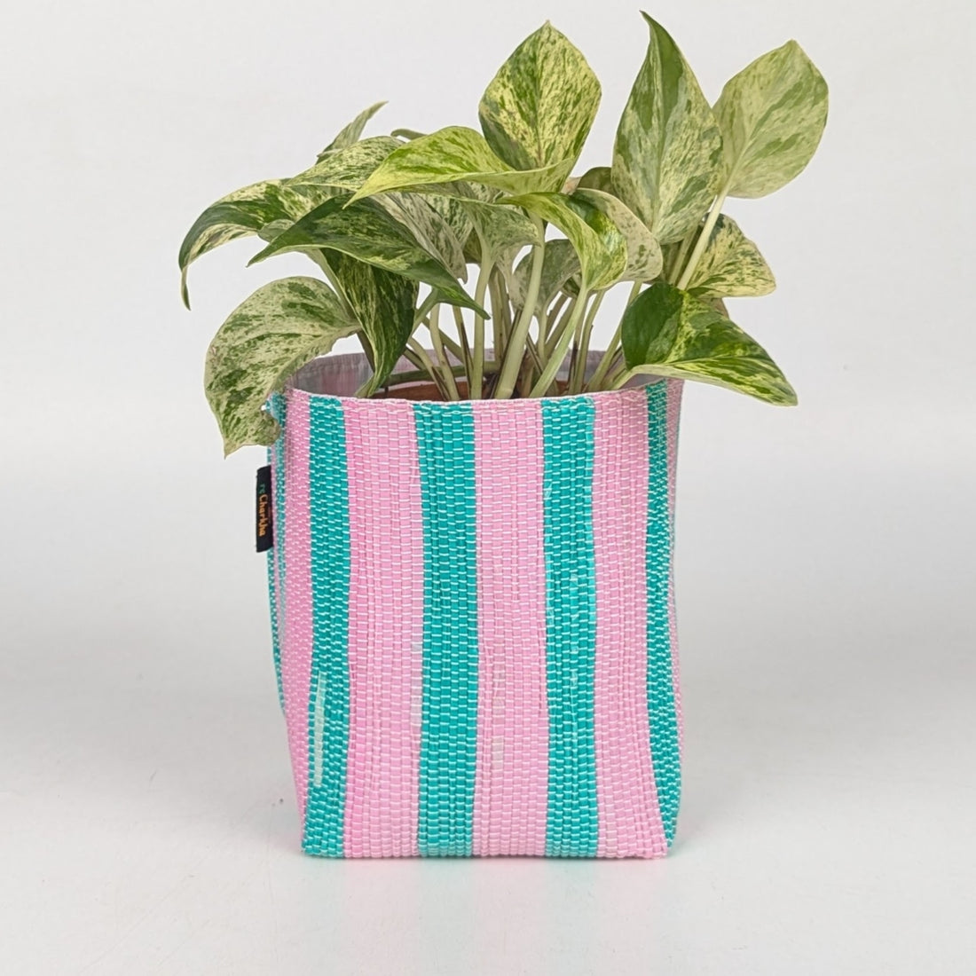 Handwoven Upcycled Small Grow Pot (GPS0725-011) PS_W