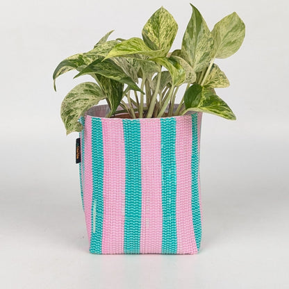 Handwoven Upcycled Small Grow Pot (GPS0725-011) PS_W