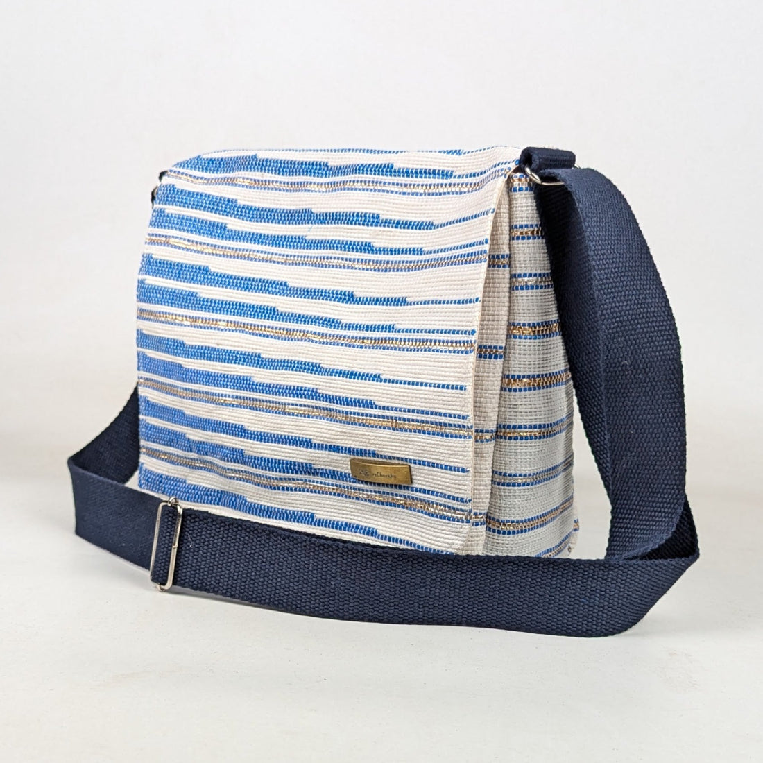 Upcycled Handcrafted Designer Messenger Bag (MBD0326-005) PS_W