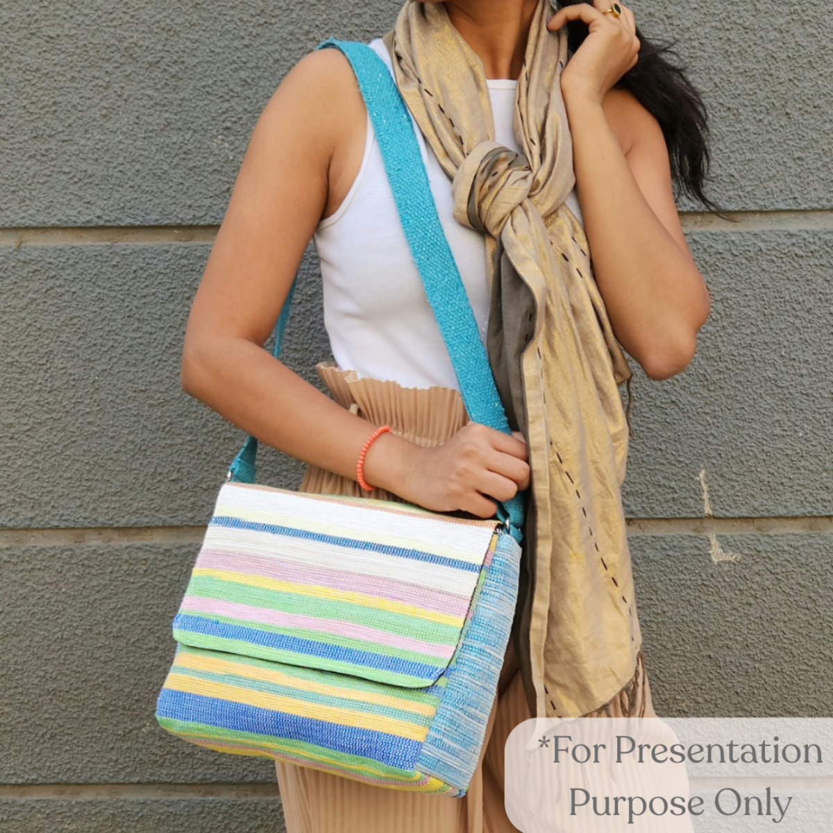 Upcycled Handcrafted Messenger Bag (MB0626-006) PS_W