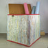 Multicolored Shimmery Waste Plastic Wrappers Upcycled Handwoven Collapsible Storage Basket Big (CSBB0424-017) PS_W