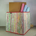 Multicolored Waste Plastic Wrappers Upcycled Handwoven Collapsible Storage Basket Big (CSBB0424-016) PS_W