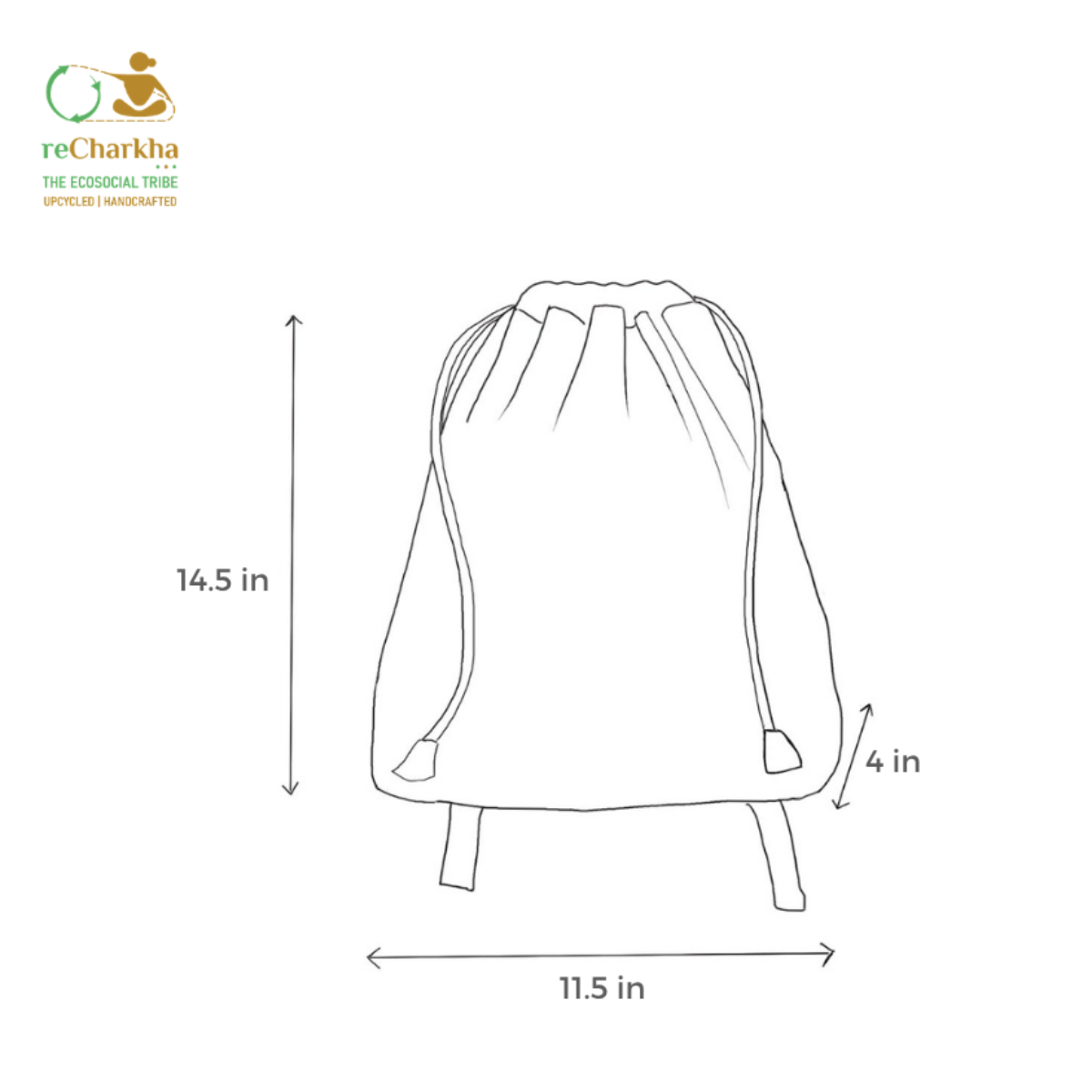 Upcycled Handcrafted Light Backpack (NLBP0826-005)
