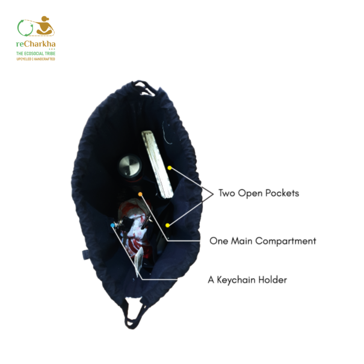 Upcycled Handcrafted Light Backpack (NLBP0826-005)