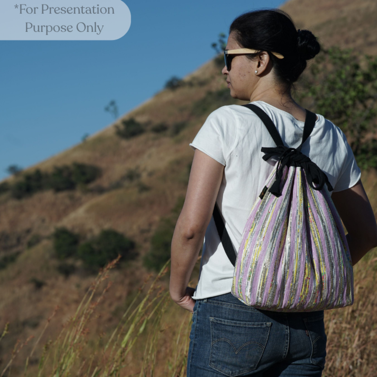 Upcycled Handcrafted Light Backpack (NLBP0826-005)