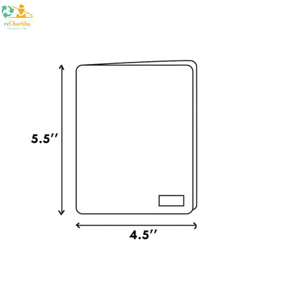 recharkha Upcycled Handwoven Passport Cover Dimensions