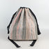 Non-Shimmery Red Black Striped Upcycled Handwoven Light Backpack (NLBP1124-010) PS_W