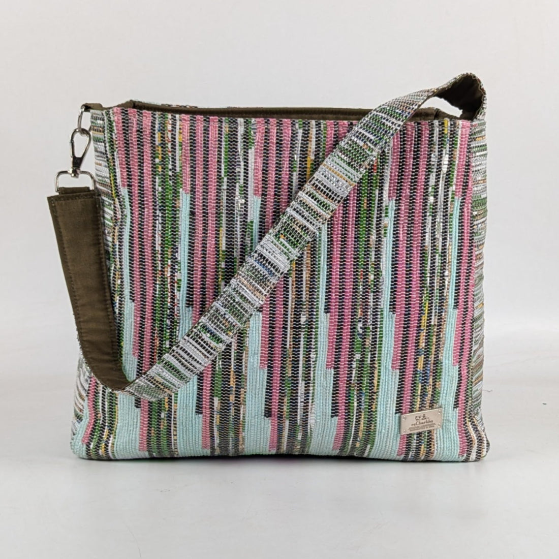 Upcycled Handcrafted Designer Trapeze Tote (TTD0325-011) PS_W