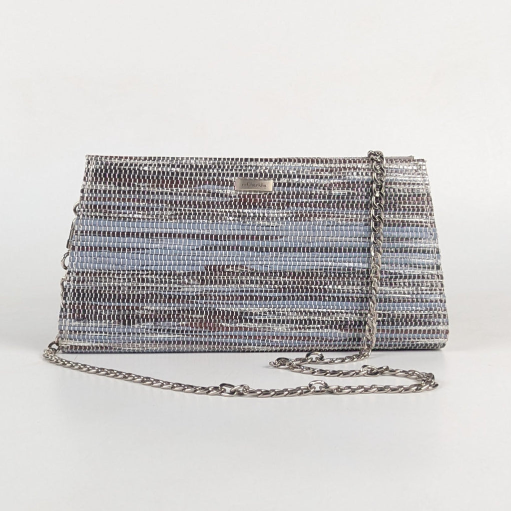 Upcycled Handcrafted Trapeze Clutch (TC0425-025) PS_W