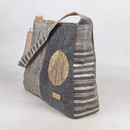 Upcycled Handcrafted Designer Trapeze Tote (TTD0626-002) PS_W