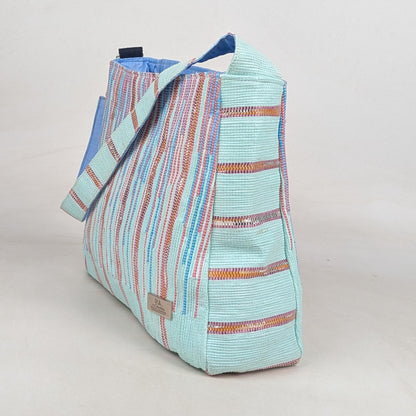 Upcycled Handcrafted Designer Trapeze Tote (TTD0626-007) PS_W